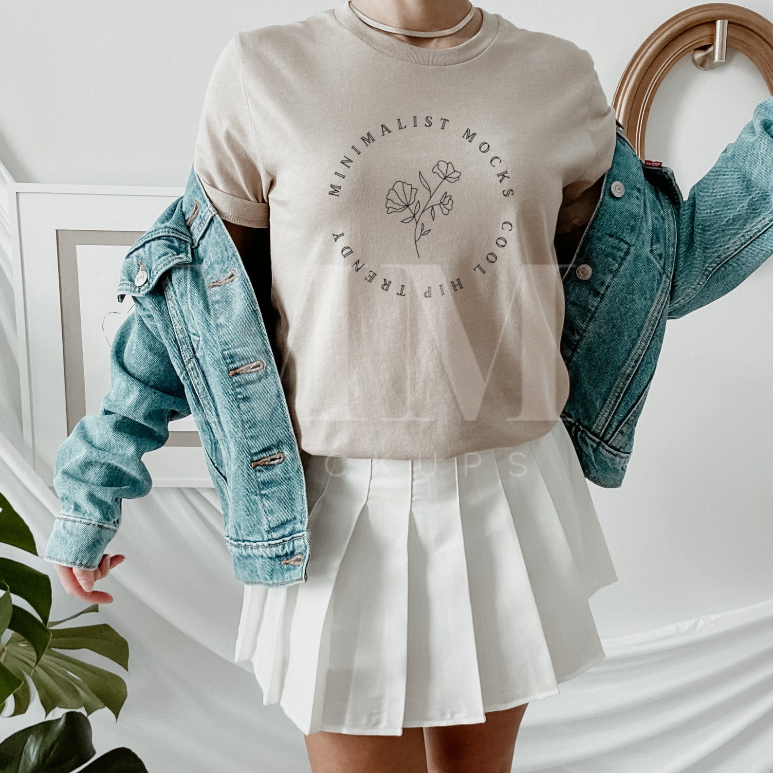 Download Bella Canvas 3001 mockup. Bella Canvas tan shirt mockup ...