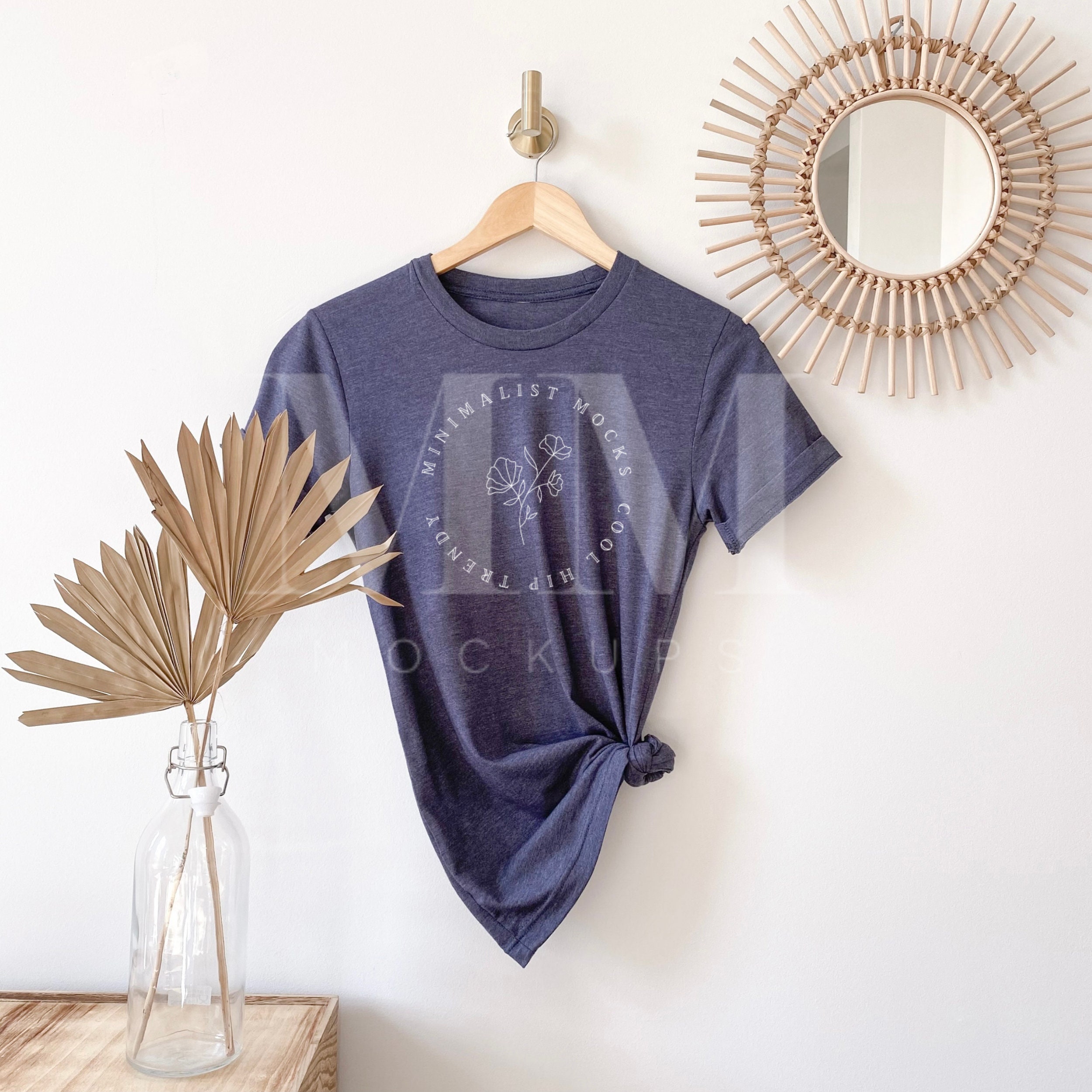 Download Bella Canvas 3001 mockup. Bella Canvas heather navy shirt ...