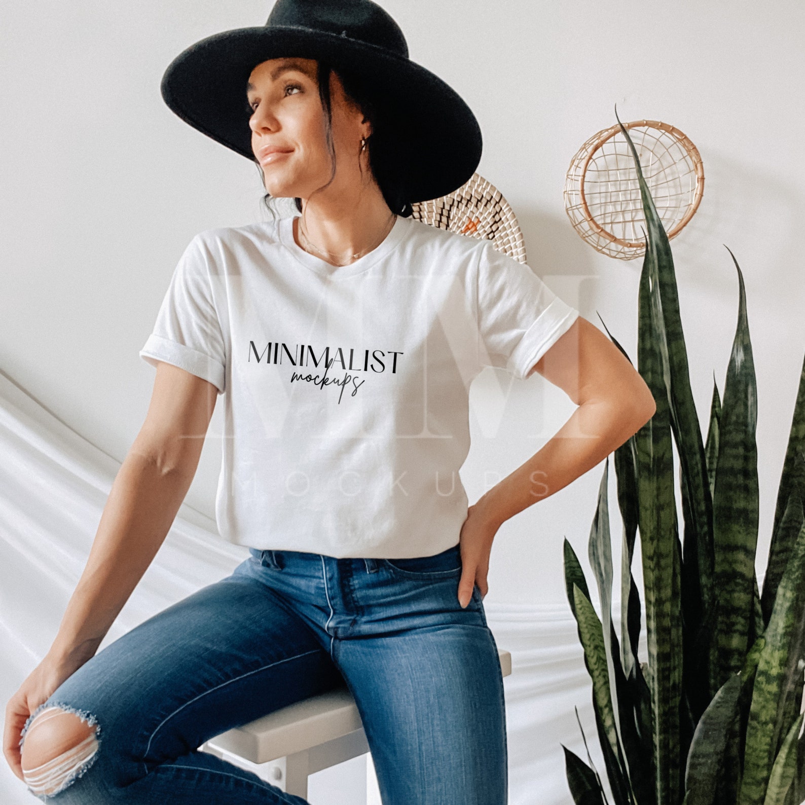 Download Bella Canvas 3001 mockup. Bella Canvas white shirt mockup ...