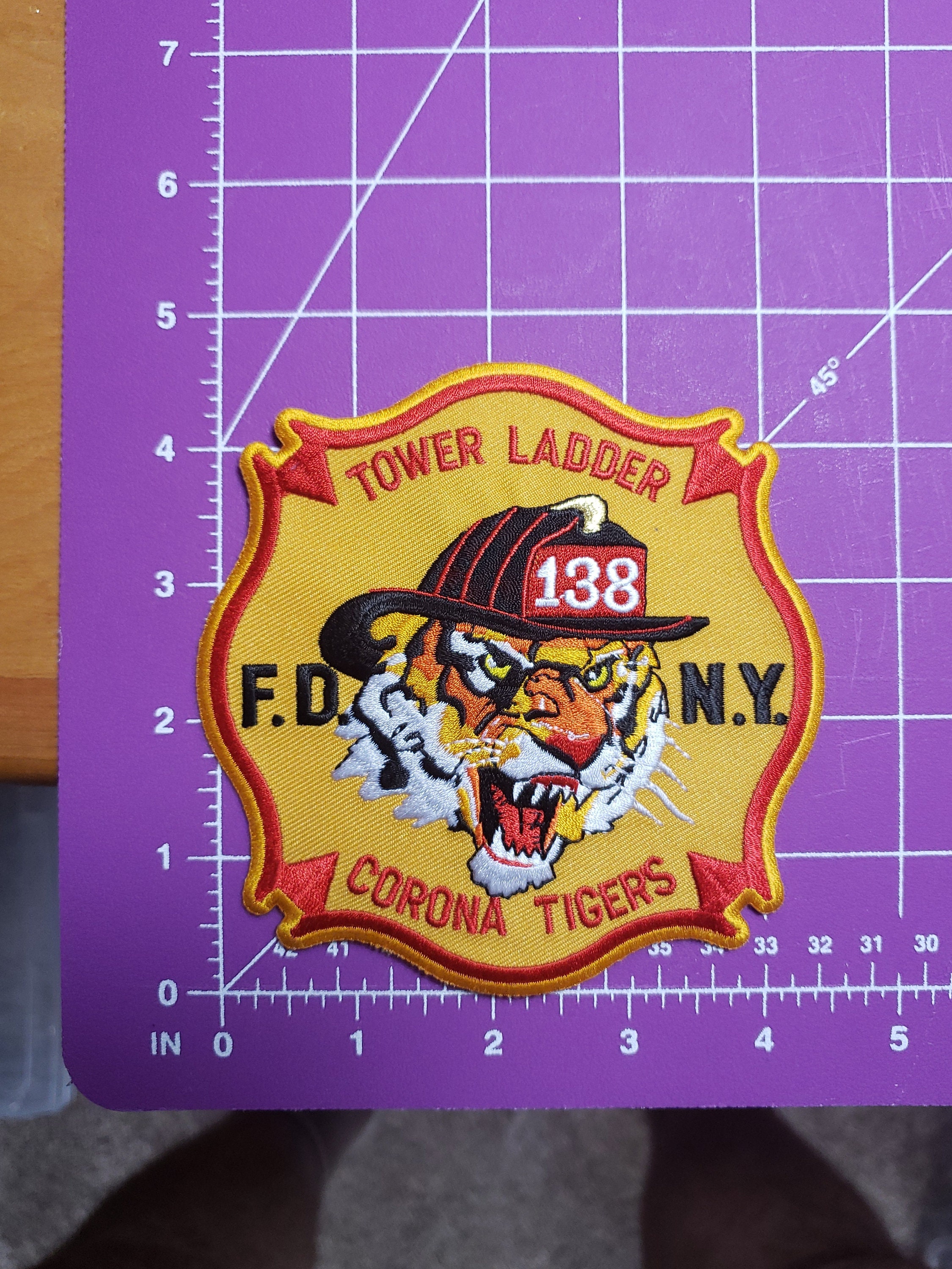 New York City Fire Dept Ladder 138 Patch Tiger 