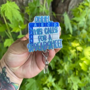 Ooh, esto requiere un carrete de insignia de hoja de cálculo / carrete de insignia de oficina / regalo de oficina / carrete de insignia de contable / regalo de CPA / regalo de asesor / regalo de maestro /