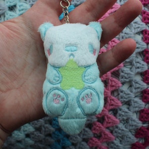 Glow-in-the-dark Pastel Otter Plush Keyring - Wildlife Keychain