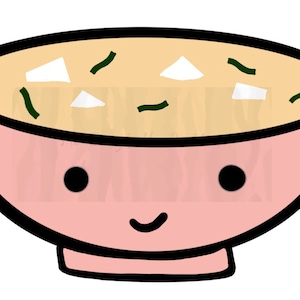 Miso Ramen Soup Bowl Cookie Cutter STL 3D Printer File - digital download