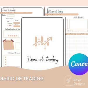 Personaliseerbare Canva-planten voor professionele financiering: dagboek van de handelaar
