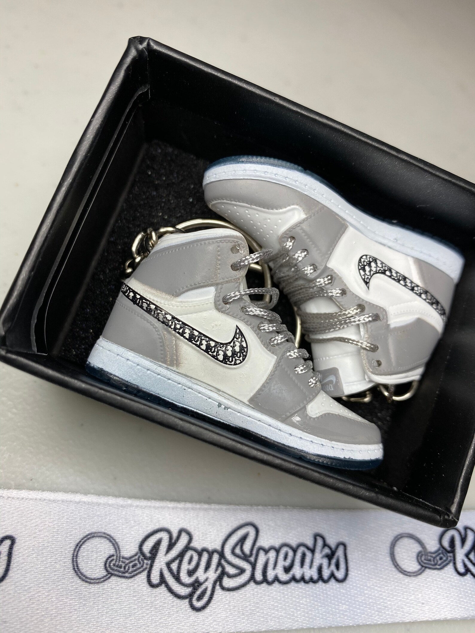 Keychain Jordan ''Dior'' 3d Mini Sneaker Etsy