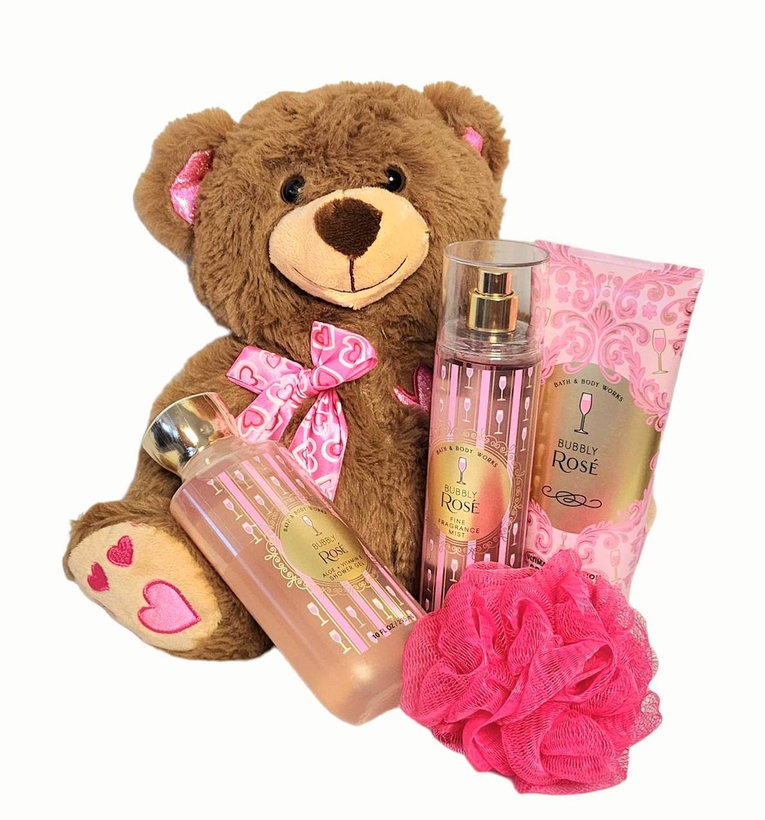 Bath & Body Works Gift Set Bubbly Rose 5 Piece Gift Set Etsy