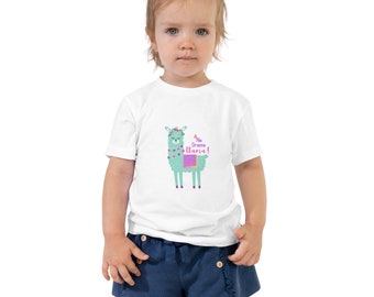 Geen Llama Drama Peuter T-shirt met korte mouwen Kids Llama T-shirt Leuke lama-t-shirt voor kinderen