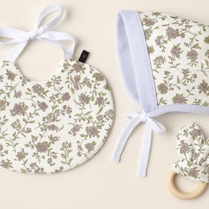 Zestaw Baby Classic-Pakiet śliniaczków-Kombinacja gryzaków-Liberty-Kółko do gryzaków-Śliniaczek-Cadeau Bébé-Pudełko na poród-Zestaw bavoir-Prezent dla dziecka-Pomysł na prezent na poród