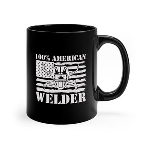 Blue Collar Series: American Welder 2 - 11oz Black Mug