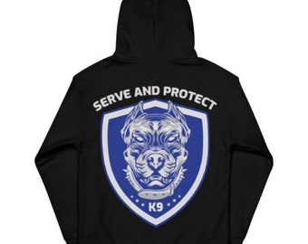 Serie Thin Blue Line: Servir y Proteger - Sudadera con capucha unisex