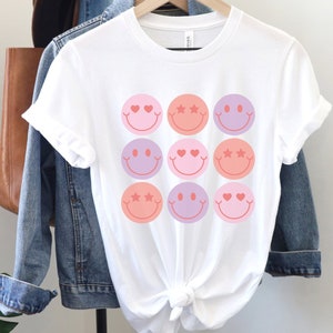 Retro Smiley T-shirt, Smiley Face Shirt, Good Vibes T-shirt, Positive T-shirt, Positive Vibes T-Shirt, Good Vibes Smiley Tee