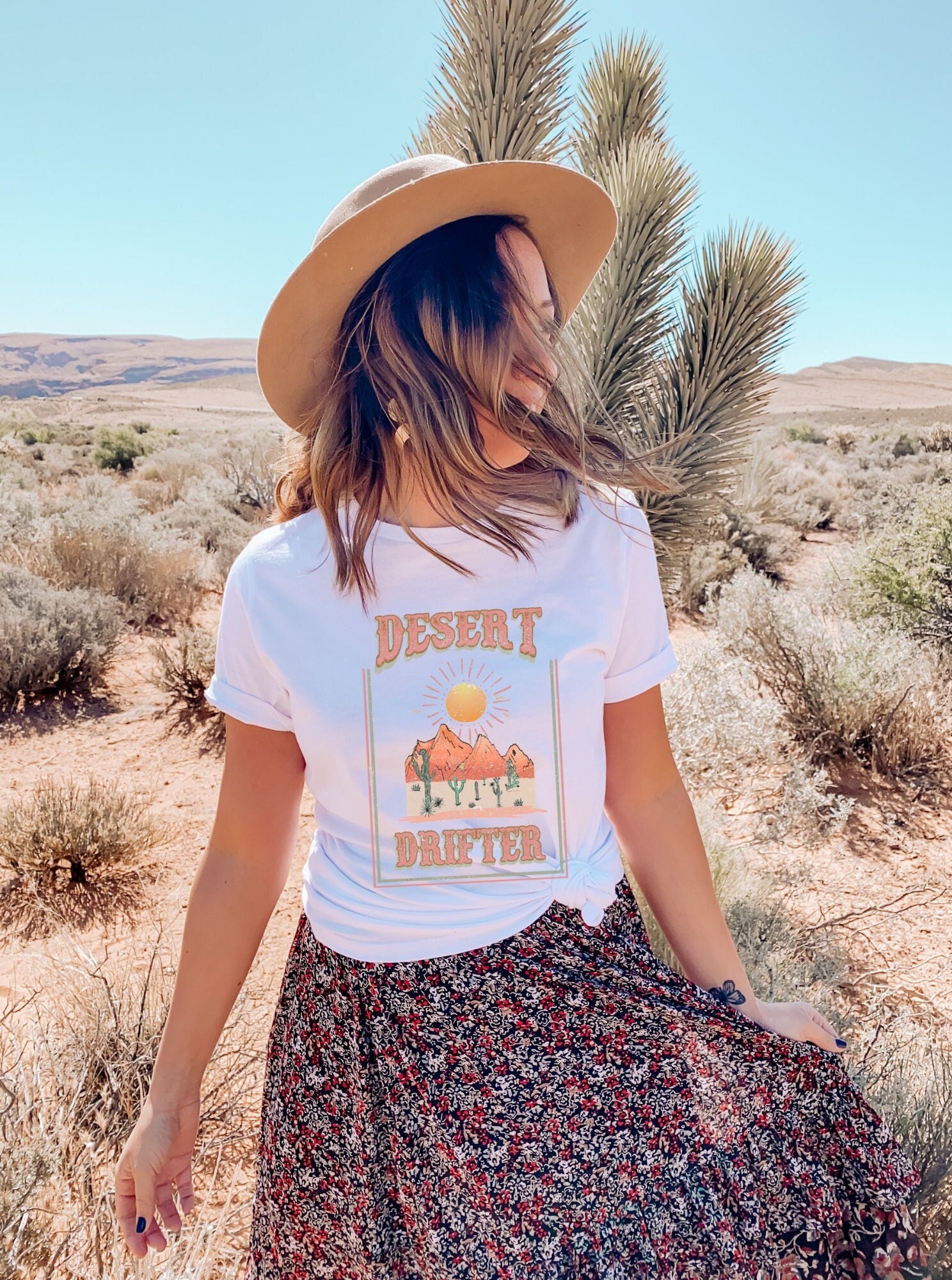 Desert Drifter T-shirt, Boho Desert T-shirt, Trendy Desert T-shirt