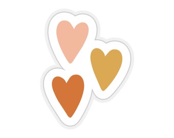 Heart stickers, Water bottle stickers, Love, Self Love, Good Vibes