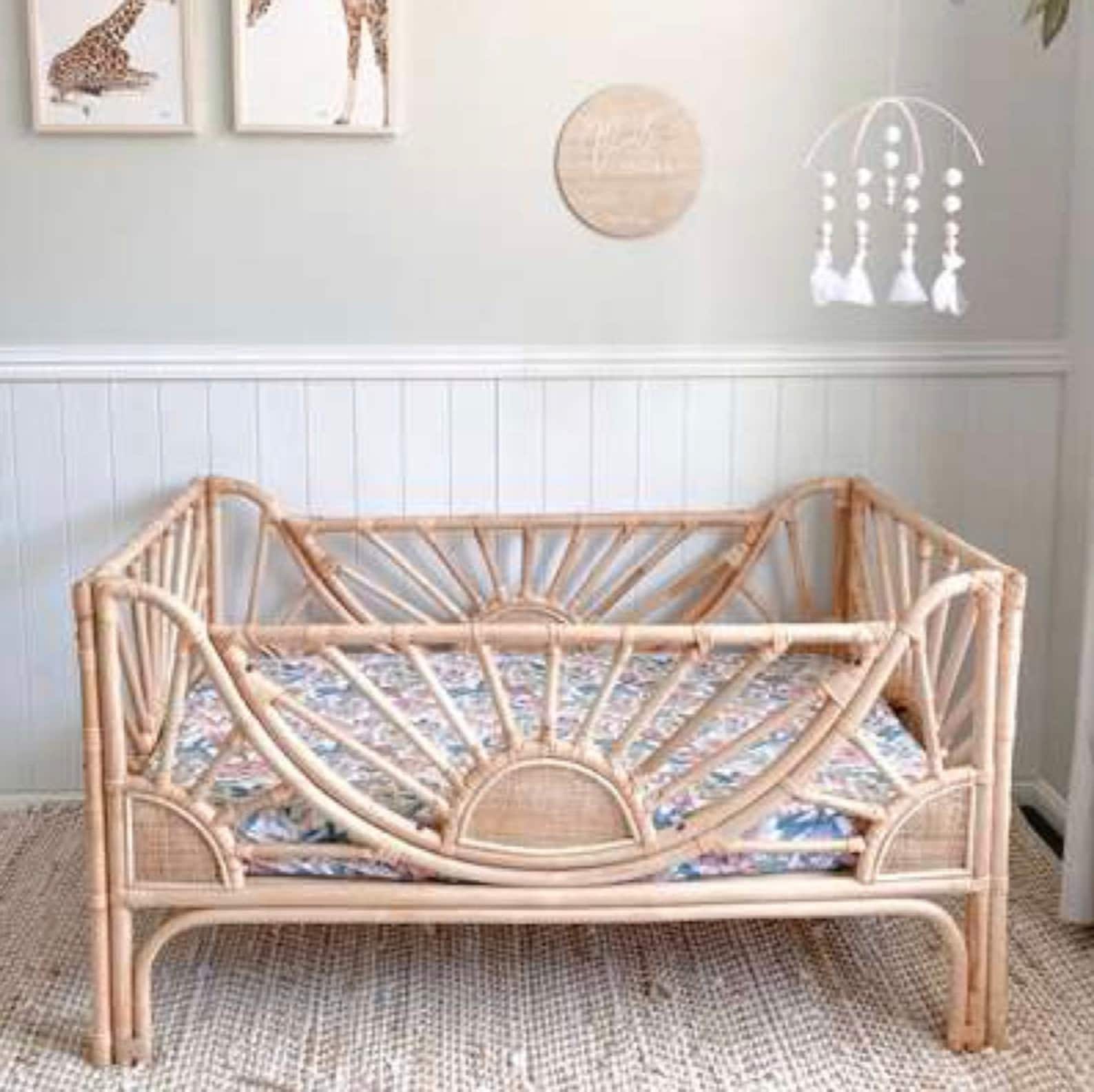 Rattan Bed Handmade Natural Rattan Toddler Bed Bamboo Bed Etsy