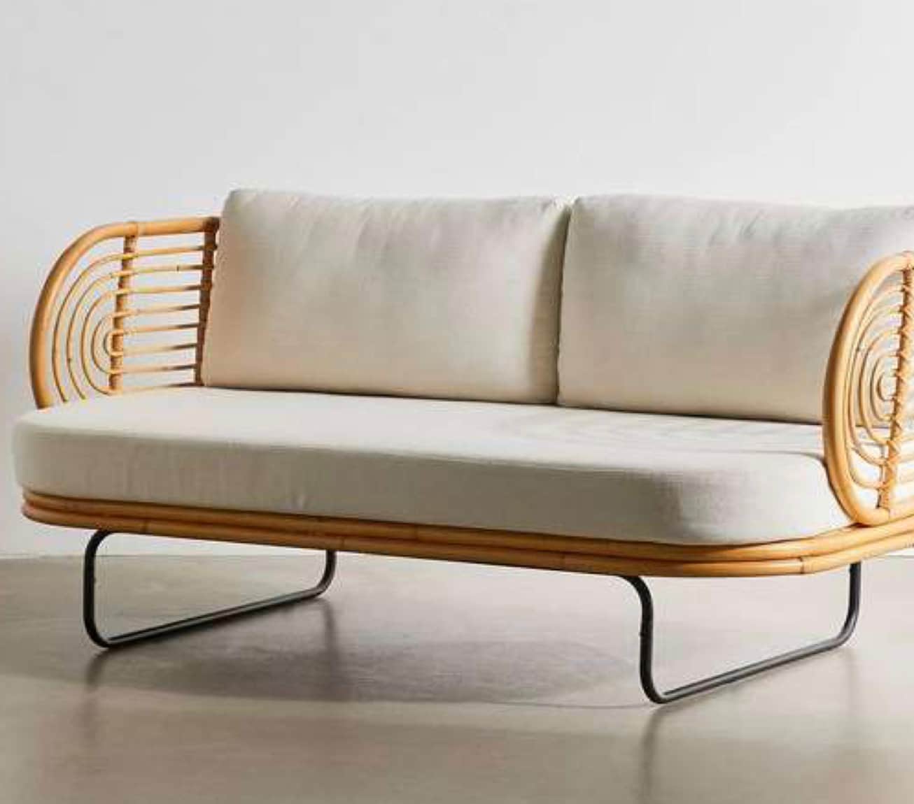 Rattan Day Bed Handmade Natural Rattan Lazy Sofa Etsy