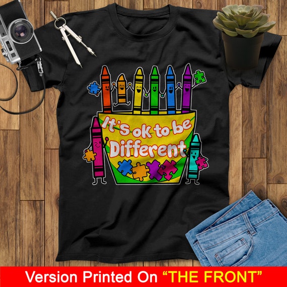 Autism Awareness Crayons It's Ok To Be Different Shirt Autism Awareness Crayons It's Ok To Be Different Shirt
