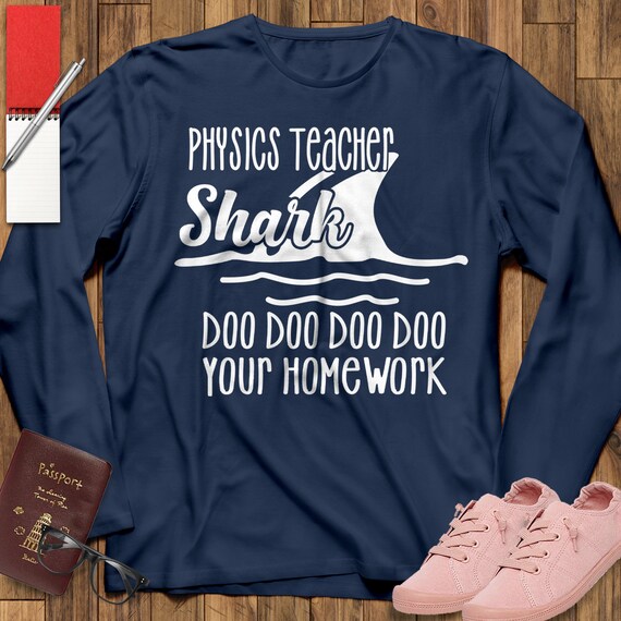 Womens Vintage Teacher Shark Doo Doo Doo Your Work Homework T Shirt Womens Vintage Teacher Shark Doo Doo Doo Your Work Homework T Shirt