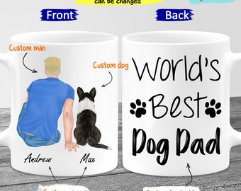 Personalized Dog Dad Mug, Dog Lover Gift, Best Friend Mug, Custom Dog Mug, Best Dog Dad Ever Mug, Dog Gift For Men, Gift For Dog Lover