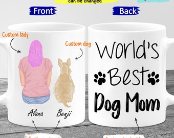 Personalized Dog Mom Mug, Dog Lover Gift, Best Friend Mug, Custom Dog Mug, World's Best Dog Mom Mug, Dog Gift For Women, Gift For Dog Lover