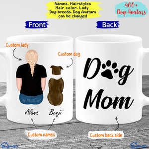 Personalized Dog Mom Mug, Dog Lover Gift, Best Friend Mug, Custom Dog Mug, Best Dog Mom Ever Mug, Dog Gift For Women, Gift For Dog Lover