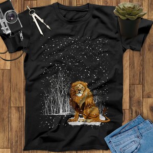 Merry Christmas Lion Shirt, Lion Clothing, Lion Art, Lion Gift, Lion Quote