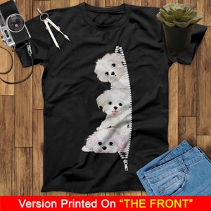 Sneaky Maltese Cute Animal Dog Lovers Shirts, Maltese Shirt, Maltese Gift, Maltese Tshirt, Maltese Gifts, Dog Unisex T Shirt