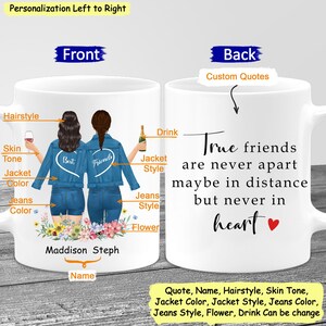 Personalised Gift For Best Friend Mug, Friendship Print, Best Friend Print, BFF, Bestie Gift For Her, Friend Birthday Gift, Keepsake Gift