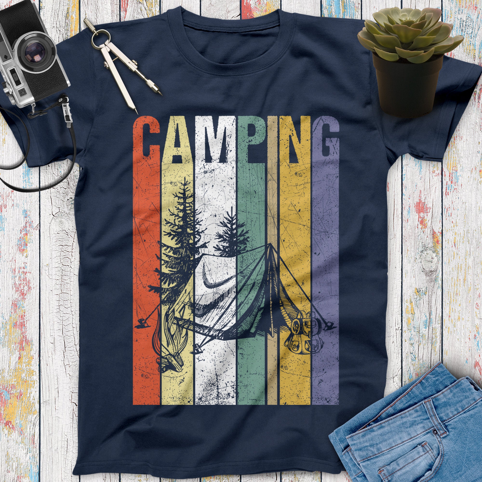 Camping T Shirt Vintage Shirt Retro Shirt Vacation Shirt | Etsy