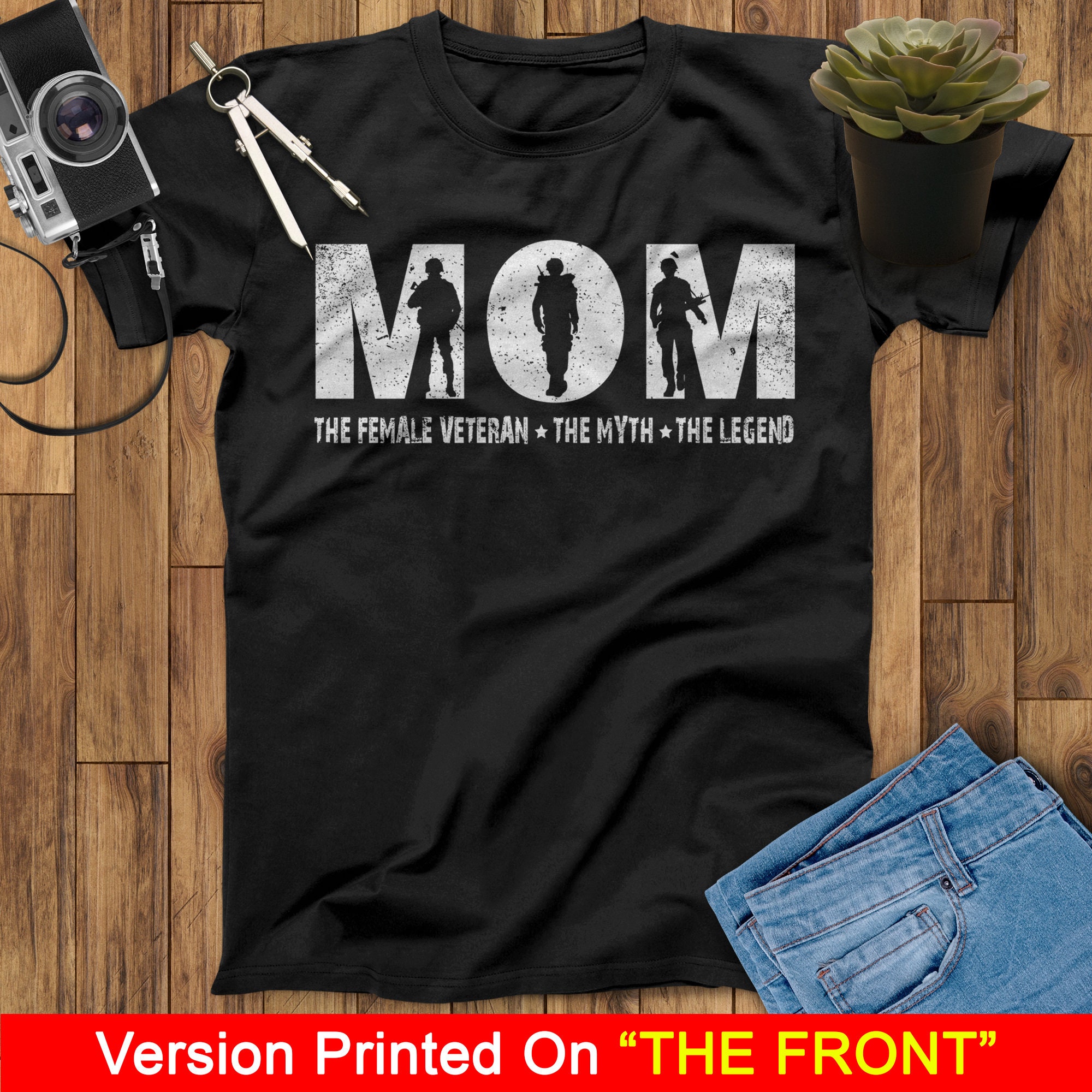 Mom The Veteran The Myth The Legend Military T-Shirt Mom The Veteran The Myth The Legend Military T-Shirt