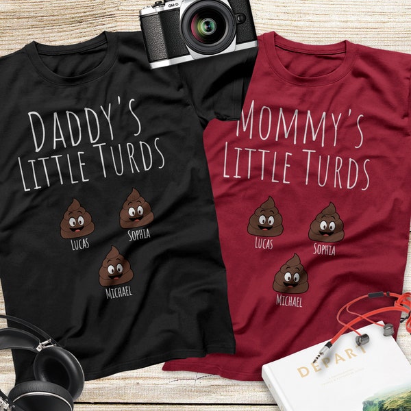 Personalized Children's Names Mommy's Little Turds T Shirt, Grandma's Little Turds, Daddy's Little Turds, Father's Day Gift, T Shirt For Mom