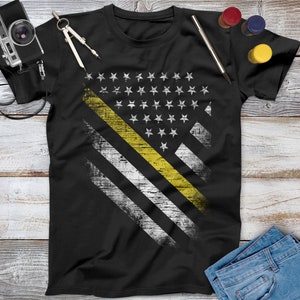 American Flag 911 Dispatcher Shirt, Dispatcher Gifts, Dispatcher Flag, Thin Yellow Line, Dispatcher Art, Dispatcher Quote, Dispatcher Meme