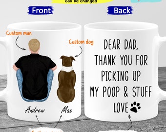 Personalized Dog Dad Mug, Dog Lover Gift, Best Friend Mug, Custom Dog Mug, Best Dog Dad Ever Mug, Dog Gift For Men, Gift For Dog Lover