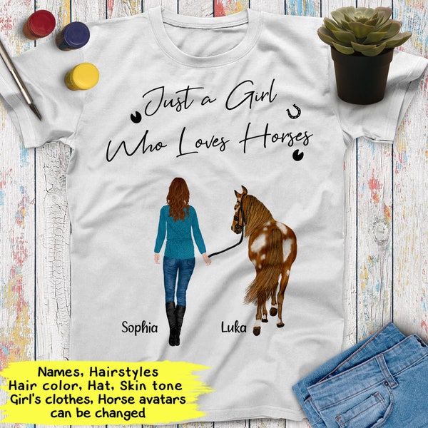 Just Girl Who Loves Horses Custom Throw Blanket With Name Personalized Blankets Best Gifts For