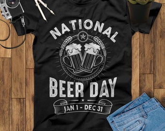 National Beer Day Funny Beer T Shirt For Craft Beer Lovers, Drinking Beer Shirt, Funny Beer Shirt For Men Women Dad Grandpa Craft Beer