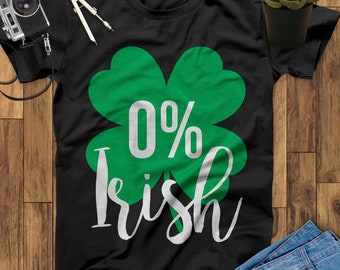 0% Irish Shirts, St Patricks Day, Irish Gifts, Irish Hoodie