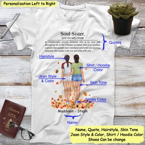 Personalised Gift For Best Friend Shirt, Friendship Print, Best Friend Print, BFF, Bestie Gift For Her, Friend Birthday Gift, Keepsake Gift