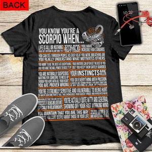 You Know You&#39;re A Scorpio When... Scorpio Art Astrology Scorpio T Shirts, I Am A Scorpio T Shirts, Zodiac Sign Tee, Scorpio Birthday Gift
