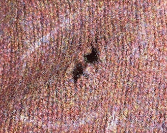 Moth hole or damage repair for wool, cashmere and cotton sweaters