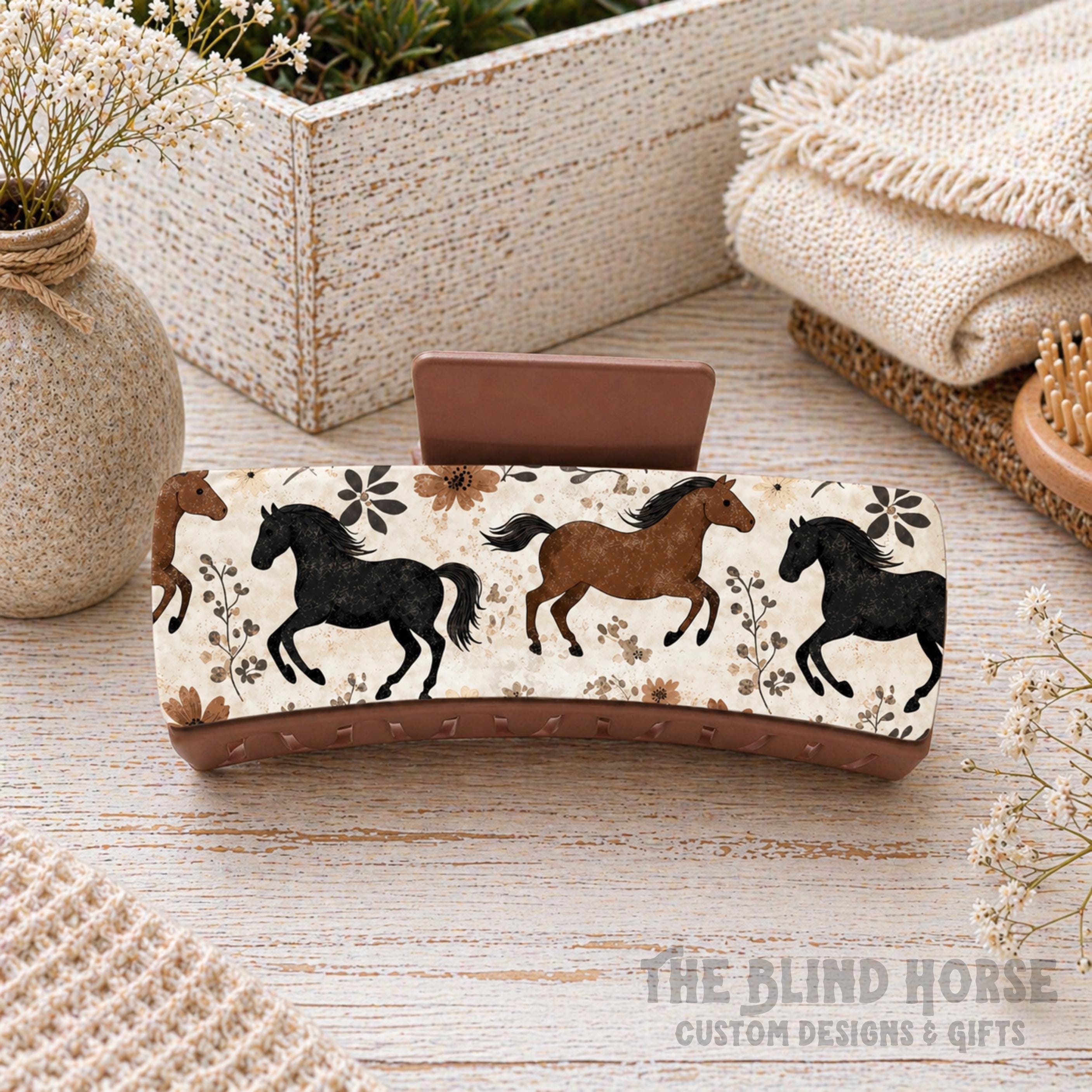 Horse Hair Clip, Cute Pony Barrette, Farm Claw Clip, Country 