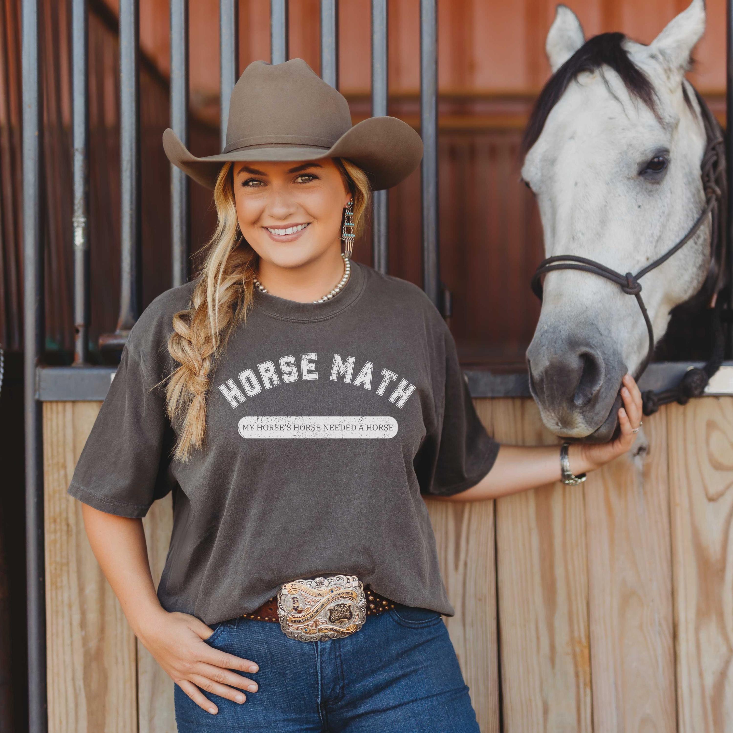 Horse Math Shirt, Funny Equestrian Gift, Unisex Tee, Farm Life, Horse Humor, Rodeo Shirt, Horse Owner, Horse Girl, Gift for Her