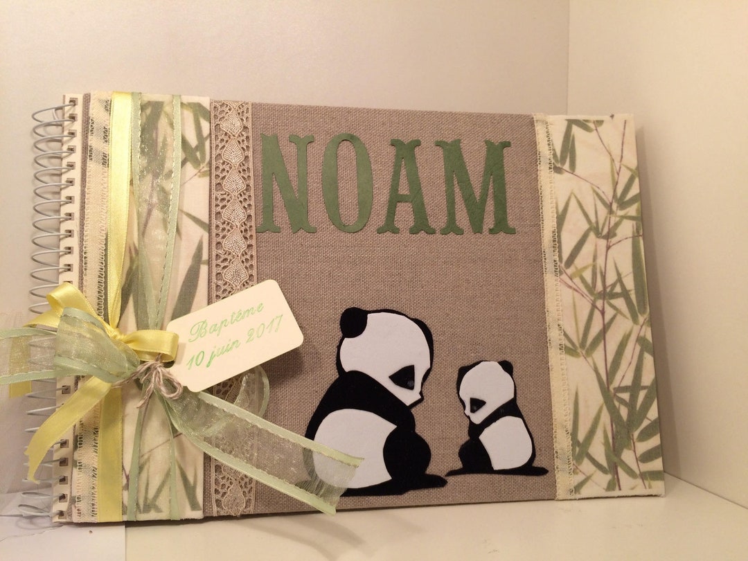 Album or Guestbook Baby Linen and Fabric for Baptism Birth Etsy