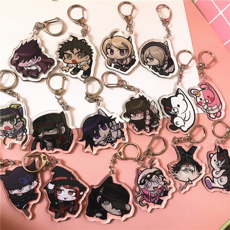 DGRP Chibi Characters Acrylic Keychain Charm | Anime Gift | NDRV3 Killing Harmony | Oma Amami Shuichi Kaede | Canada Weeb Otaku 