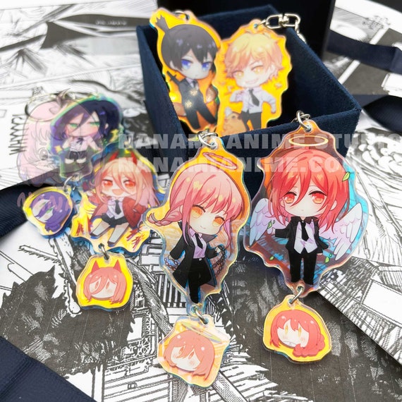 Chainsawman Hologram Charms チェンソーマン Shonen Jump Emoticon Etsy India