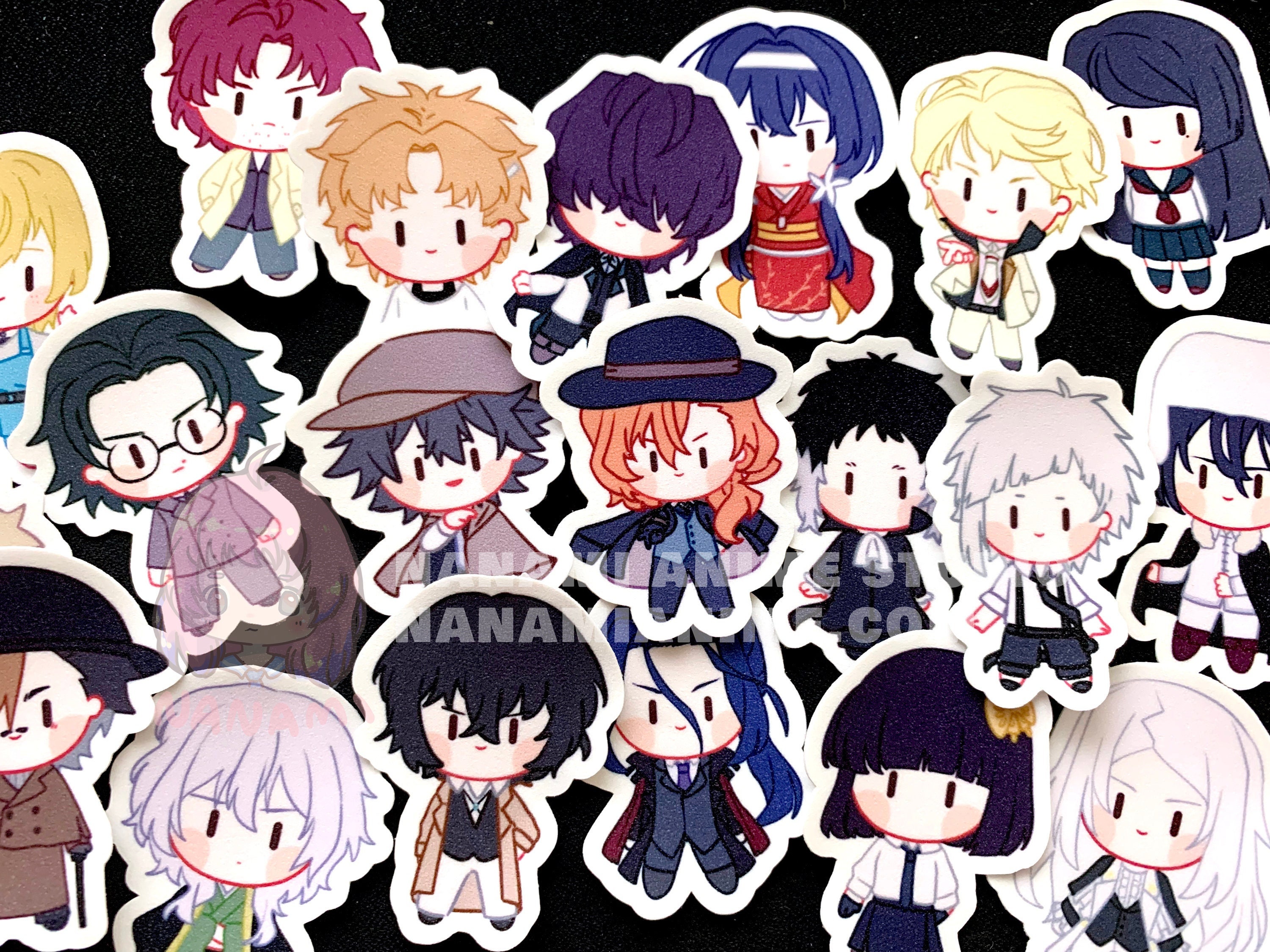 20-pcs Bungou Stray Dogs Dot Eyes Chibi Glittery Stickers Pack - Etsy Israel