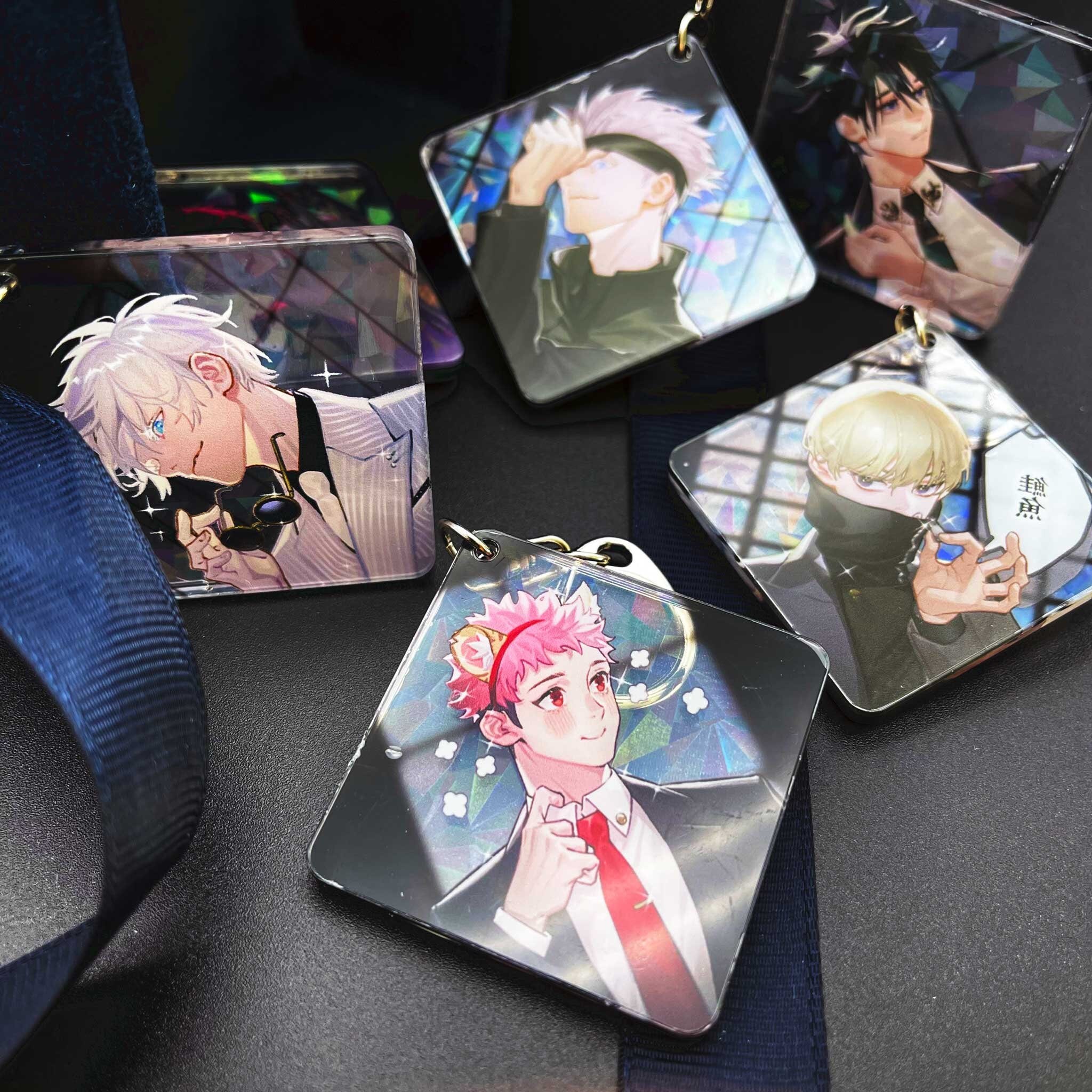 Jujutsu Kaisen Man in Suits Holographic Charms Standee | JJK Keychain…