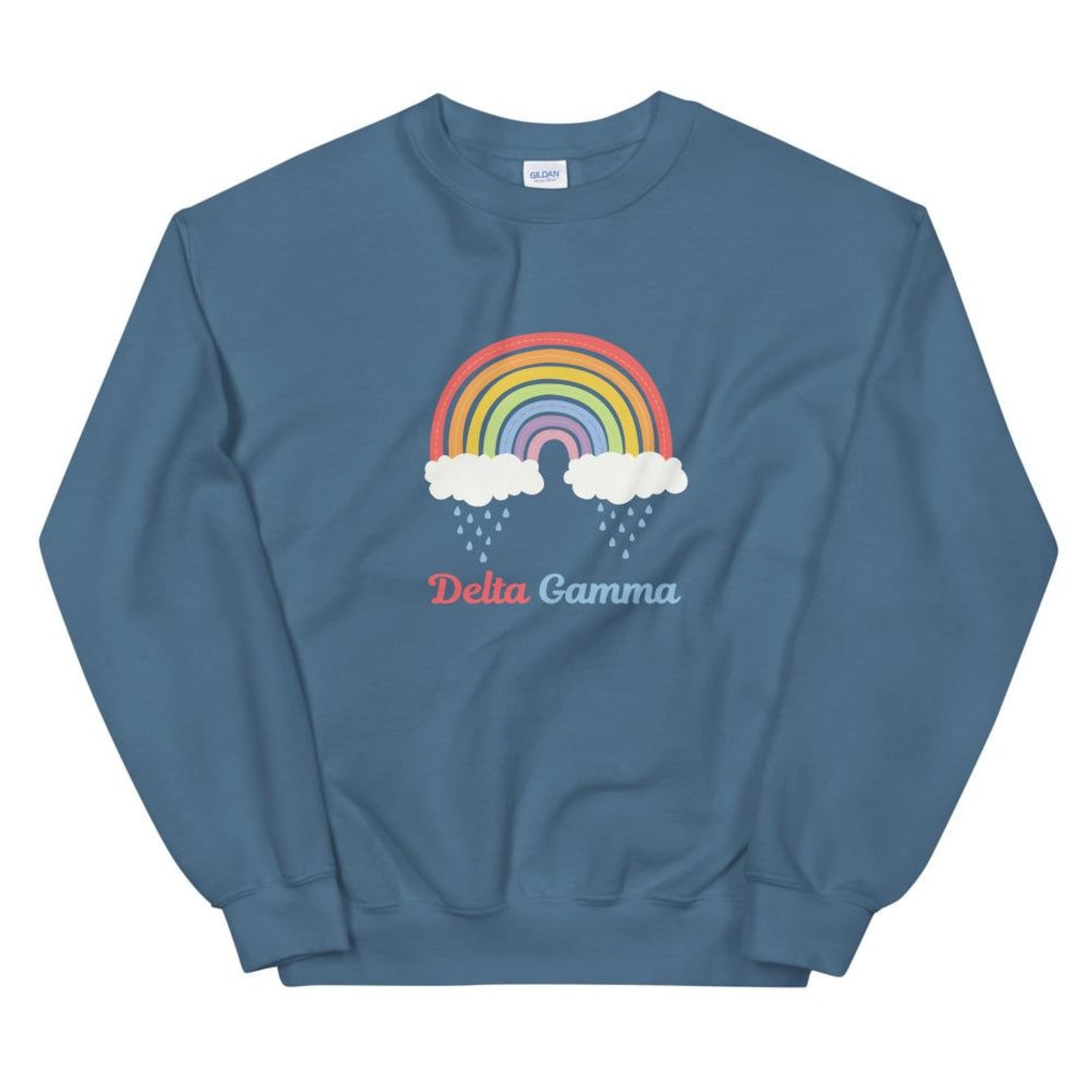 Greek Sorority Sweatshirt Delta Gamma Printed Alpha Chi Omega Etsy