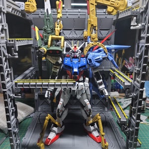 Hangar repair station for mecha, gundam, robots.