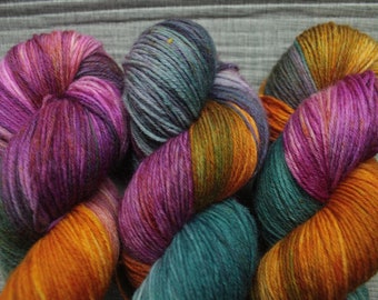 Hand-dyed sock yarn 6X! Color -Spirits- 150g/420 m