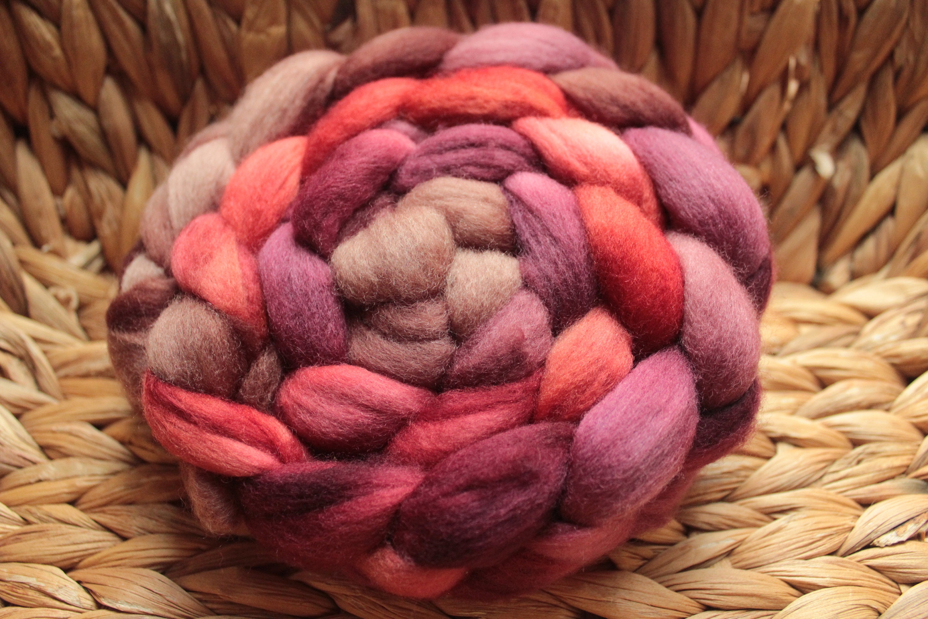 New: hand-dyed top Falkland -paprika-