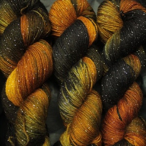 Sock yarn -glitter color -Goldmarie-,